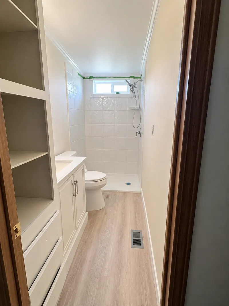 White tile walk-in shower, Bathroom Renovation 5 by Altitude Renovation